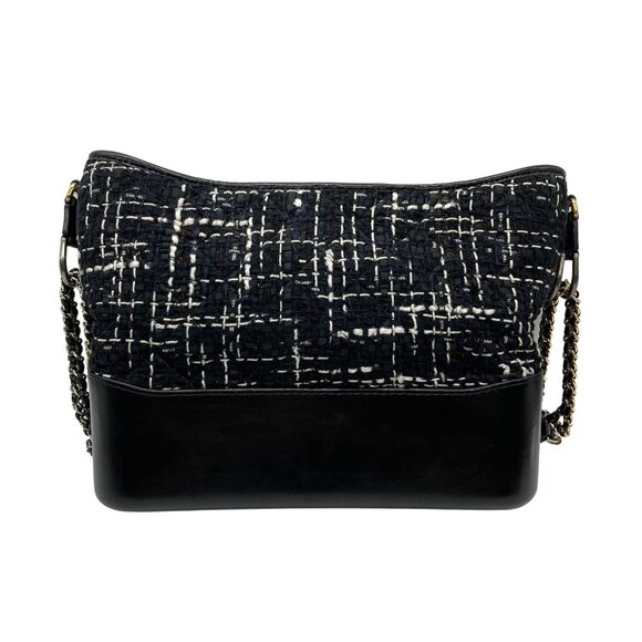 Chanel Tweed Gabrielle Medium Shoulder Bag White/Black - Picture 1 of 8